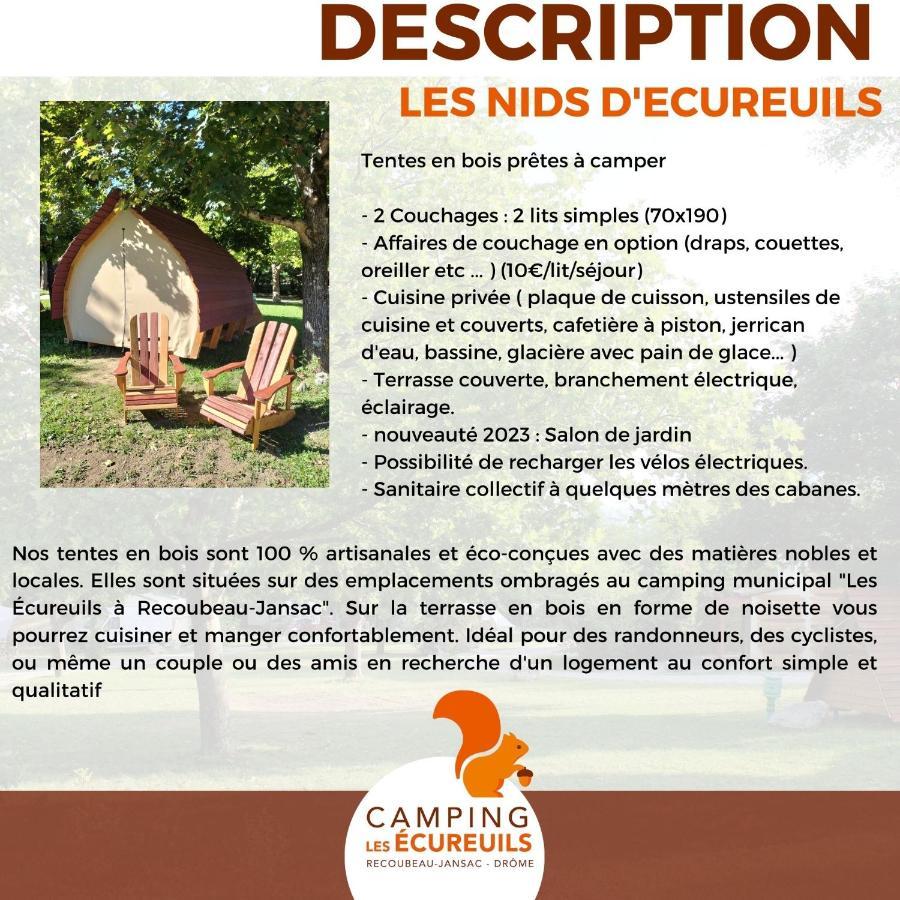Habitat Createur - Hebergements Insolites Au Camping Municipal "Les Ecureuils" Recoubeau-Jansac المظهر الخارجي الصورة